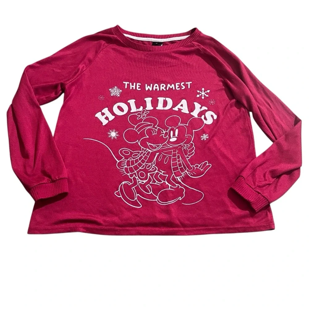 Disney's Women's Mickey Mouse Pajama Top Size S - Picture 2 of 7